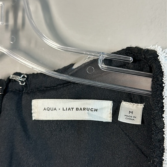 NWT Aqua X Liat Baruch Tweed Square Neck Mini Dress Size M - Picture 9 of 15